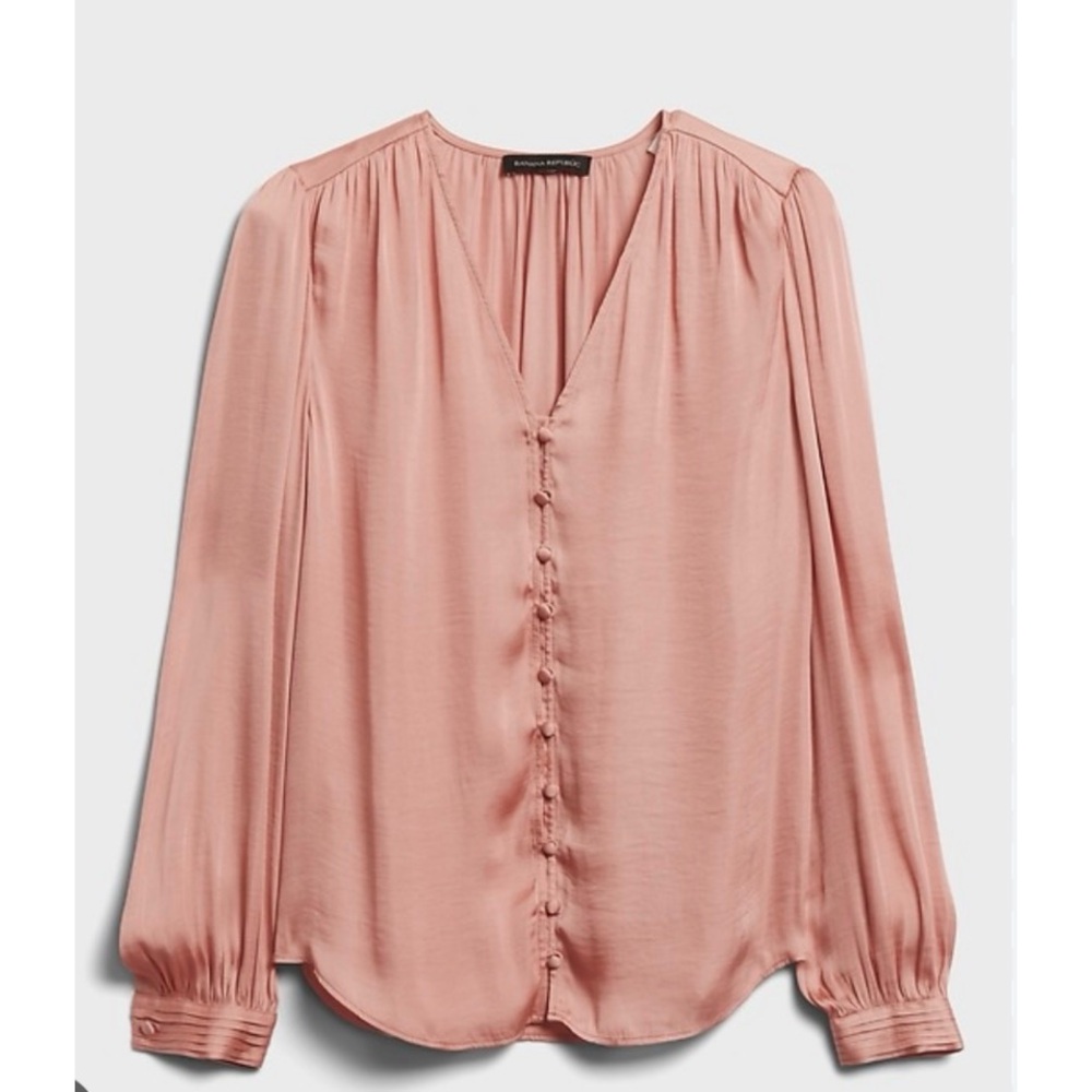 Banana Republic Blush Button-Down Blouse